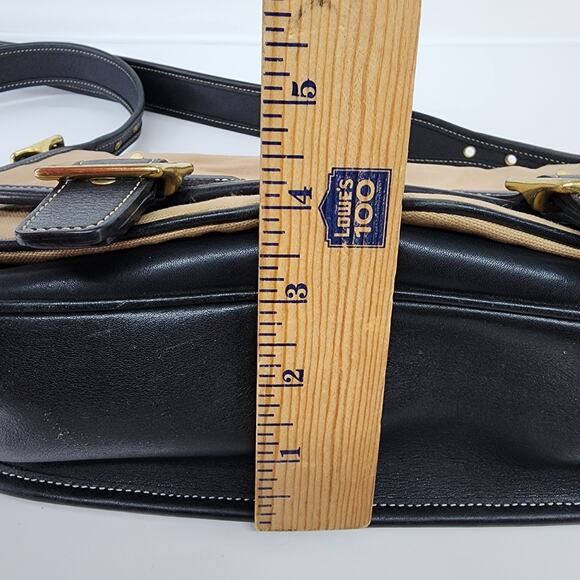 Vintage COACH Shoulder Bag Purse Canvas Brown Leather Crossbody Hipster FLAWS - Picture 15 of 16